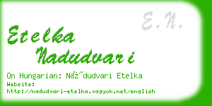 etelka nadudvari business card